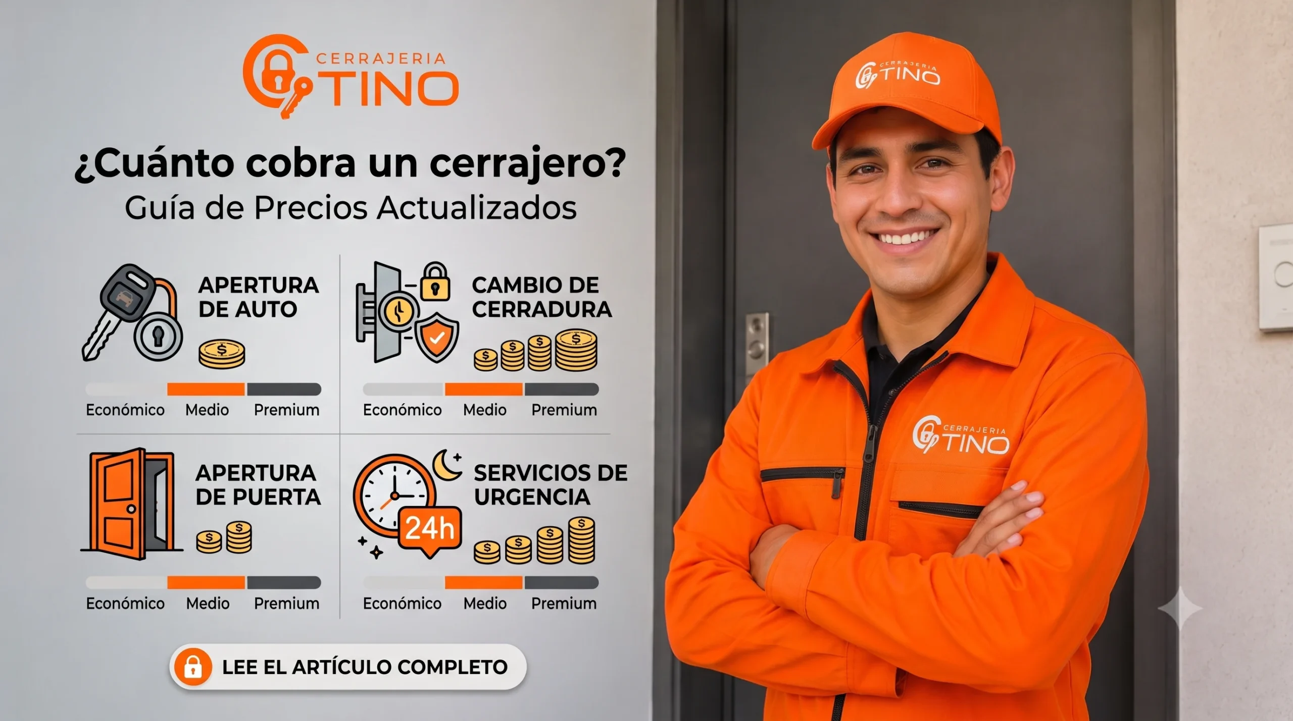 ¿Cuánto cobra un cerrajero Precios actualizados de todos los servicios